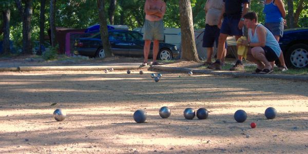 French bowls (pétanque) court